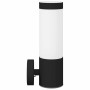 Aplique de pared exterior 2 pcs Negro 12 x 7.5 x 27 cm