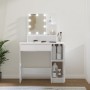 Schminktisch mit hellweißer LED 86,5x35x136 cm von vidaXL, Schlafzimmerkommoden - Ref: Foro24-808816, Preis: 101,95 €, Rabatt: %