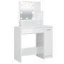 Schminktisch mit hellweißer LED 86,5x35x136 cm von vidaXL, Schlafzimmerkommoden - Ref: Foro24-808816, Preis: 101,95 €, Rabatt: %