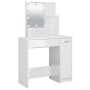 Schminktisch mit hellweißer LED 86,5x35x136 cm von vidaXL, Schlafzimmerkommoden - Ref: Foro24-808816, Preis: 101,95 €, Rabatt: %