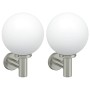 Aplique de pared exterior 2 pcs Plateado 28 x 25 x 38 cm
