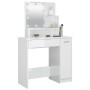 Tocador con LED blanco brillante 86,5x35x136 cm de vidaXL, Tocadores para dormitorios - Ref: Foro24-808816, Precio: 101,12 €,...