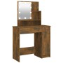Dressing table with LED smoked oak color 86.5x35x136 cm by vidaXL, Bedroom Dressers - Ref: Foro24-820484, Price: 86,81 €, Dis...