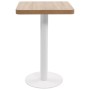 Mesa de bistró MDF marrón claro 50x50 cm