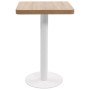 Mesa de bistró MDF marrón claro 50x50 cm