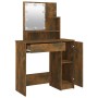 Dressing table with LED smoked oak color 86.5x35x136 cm by vidaXL, Bedroom Dressers - Ref: Foro24-820484, Price: 86,81 €, Dis...