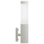 Aplique de pared exterior 2 pcs Plateado 10.5 x 6 x 35 cm