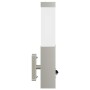 Aplique de pared exterior 2 pcs Plateado 10.5 x 6 x 35 cm