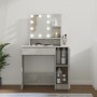Tocador con LED color gris hormigón 86,5x35x136 cm de vidaXL, Tocadores para dormitorios - Ref: Foro24-808814, Precio: 105,35 €
