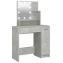 Tocador con LED color gris hormigón 86,5x35x136 cm de vidaXL, Tocadores para dormitorios - Ref: Foro24-808814, Precio: 105,35 €