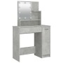 Concrete gray LED dressing table 86.5x35x136 cm by vidaXL, Bedroom Dressers - Ref: Foro24-808814, Price: 101,94 €, Discount: %