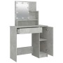 Concrete gray LED dressing table 86.5x35x136 cm by vidaXL, Bedroom Dressers - Ref: Foro24-808814, Price: 101,94 €, Discount: %