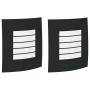 Aplique de pared exterior 2 pcs Negro 23.5 x 10.5 x 26 cm