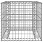 Cesta de gaviones hierro galvanizado color plateado 70x70x65 cm