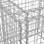 Cesta de gaviones hierro galvanizado color plateado 70x70x65 cm