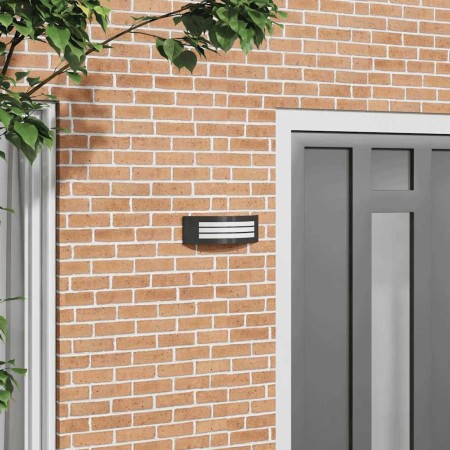Aplique de exterior Negro 32 x 10 x 10 cm Acero inoxidable