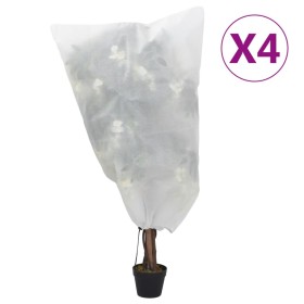 Cubierta para plantas con cordón 4 uds 70 g/m² 0,8x1,2 m