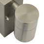 Aplique de pared exterior 2 pcs Plateado 6.5 x 10.5 x 16 cm