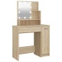 Dressing table with LED Sonoma oak color 86.5x35x136 cm by vidaXL, Bedroom Dressers - Ref: Foro24-808813, Price: 118,33 €, Di...