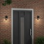 Aplique de pared exterior 2 pcs Negro 6.5 x 10.5 x 16 cm