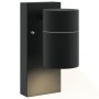 Aplique de pared exterior 2 pcs Negro 6.5 x 10.5 x 16 cm