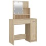 Dressing table with LED Sonoma oak color 86.5x35x136 cm by vidaXL, Bedroom Dressers - Ref: Foro24-808813, Price: 118,33 €, Di...