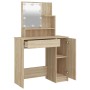 Dressing table with LED Sonoma oak color 86.5x35x136 cm by vidaXL, Bedroom Dressers - Ref: Foro24-808813, Price: 118,33 €, Di...