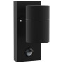 Aplique de pared exterior 2 pcs Negro 6.5 x 10.5 x 16 cm