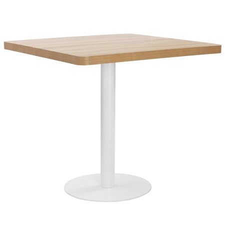 Mesa de bistró MDF marrón claro 80x80 cm en Mesas de cocina y de comedor | Comprar online en Foro24