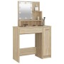 Dressing table with LED Sonoma oak color 86.5x35x136 cm by vidaXL, Bedroom Dressers - Ref: Foro24-808813, Price: 118,33 €, Di...