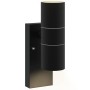 Aplique de pared exterior 2 pcs Negro 7 x 10 x 22 cm