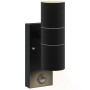 Aplique de pared exterior 2 pcs Negro 7 x 10 x 22 cm