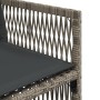 Sillones de jardín con cojines 4 uds ratán sintético gris