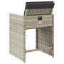 Sillones de jardín con cojines 4 uds ratán sintético gris claro