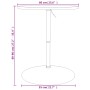 Mesa alta de bar madera ingeniería y acero blanca 60x60x90 cm en Mesas de cocina y de comedor | Comprar online en Foro24