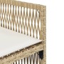 Sillas de jardín con cojines 4 uds ratán sintético beige
