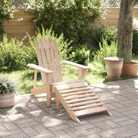 Silla Adirondack con otomana madera maciza de abeto en Sillas de jardín | Comprar online en Foro24