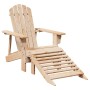 Silla Adirondack con otomana madera maciza de abeto en Sillas de jardín | Comprar online en Foro24