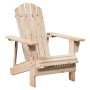 Silla Adirondack con otomana madera maciza de abeto en Sillas de jardín | Comprar online en Foro24