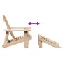 Silla Adirondack con otomana madera maciza de abeto en Sillas de jardín | Comprar online en Foro24