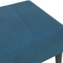 Reposapiés de terciopelo azul 77x55x31 cm
