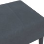 Reposapiés de terciopelo gris oscuro 77x55x31 cm