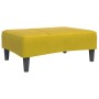 Reposapiés de terciopelo amarillo 77x55x31 cm