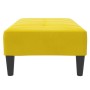 Reposapiés de terciopelo amarillo 77x55x31 cm
