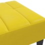 Reposapiés de terciopelo amarillo 77x55x31 cm