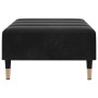 Reposapiés de terciopelo negro 77x55x31 cm