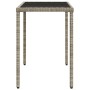 Set comedor de jardín 5 pzas cojines ratán sintético gris claro