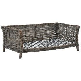 Hundekorb mit naturgrauem Weidenkissen 90x54x35 cm von vidaXL, Betten für Hunde - Ref: Foro24-170776, Preis: 121,88 €, Rabatt: %