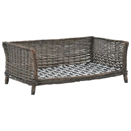Hundekorb mit naturgrauem Weidenkissen 90x54x35 cm von vidaXL, Betten für Hunde - Ref: Foro24-170776, Preis: 121,88 €, Rabatt: %