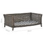 Hundekorb mit naturgrauem Weidenkissen 90x54x35 cm von vidaXL, Betten für Hunde - Ref: Foro24-170776, Preis: 121,88 €, Rabatt: %